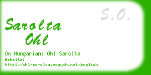 sarolta ohl business card