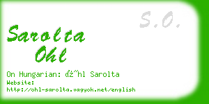 sarolta ohl business card